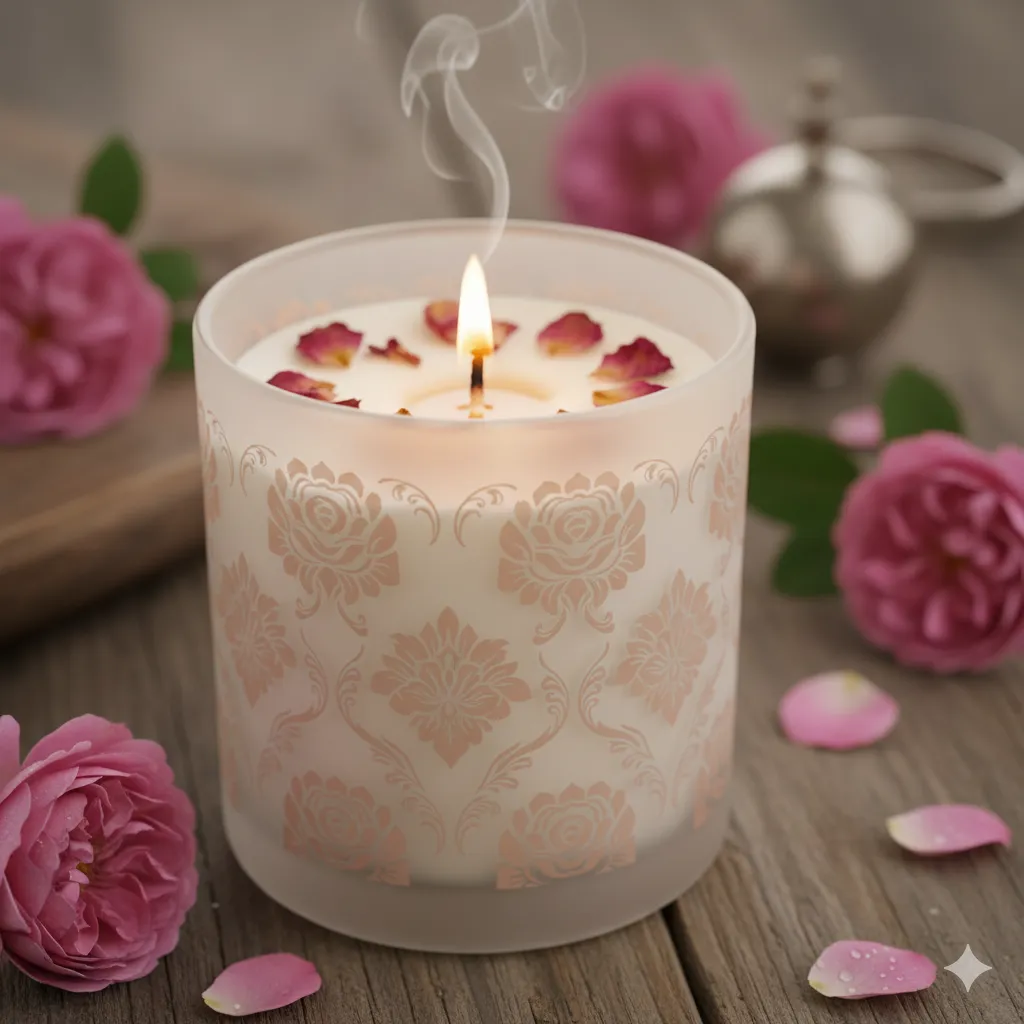 Damast Roos Kaars
