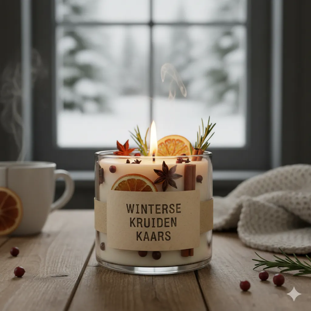 Winterse Kruiden Kaars